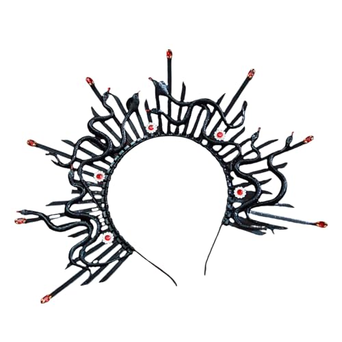Zkydhbd Mythologie Schlangenkopfkronen Haarstück Party Kopfbedeckung Für Kostümpartys Maskeraden Und Besondere Anlässe Einzigartige Designs Kopfschmuck von Zkydhbd