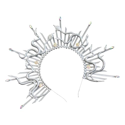 Zkydhbd Mythologie Schlangenkopfkronen Haarstück Party Kopfbedeckung Für Kostümpartys Maskeraden Und Besondere Anlässe Einzigartige Designs Kopfschmuck von Zkydhbd