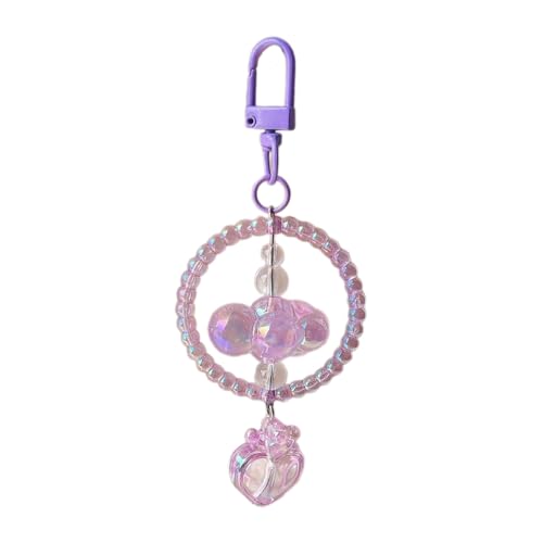 Zkydhbd Niedliche Perlenwolke Charme Schlüsselbund Elegant Perlen Crown Heart Anhänger Keyring Romantics Rucksack Anhänger Geschenk Frauen Wolkenperlen Schlüsselbund von Zkydhbd