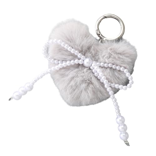 Zkydhbd POMS POMS Keychains Kunstpelze Pompoms Schlüsselring Für Mädchen Frauen Handtasche Tosed Bag Anhänger Geldbeutel Charm Rucksack Accessoires Handtasche Tosed Bag Anhänger von Zkydhbd