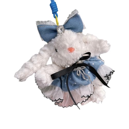 Zkydhbd Plüsch Bunnys Bag Hanging Charme Stylische Kaninchen Anhänger Keychain Accessoire Baumwollbeutel Ornament Für Mode Enthusiasten Modische Kaninchen Accessoire von Zkydhbd