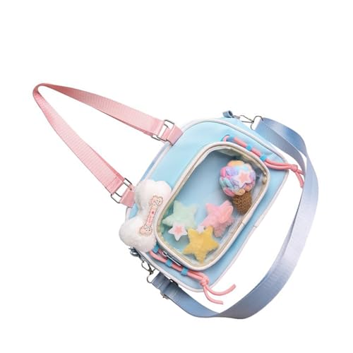 Zkydhbd Praktische Klare PVC Anime Themen Umhängetasche Crossbody Taschen Geräumige Schule Essentiell Mit Verstellbarem Riemen Süß von Zkydhbd