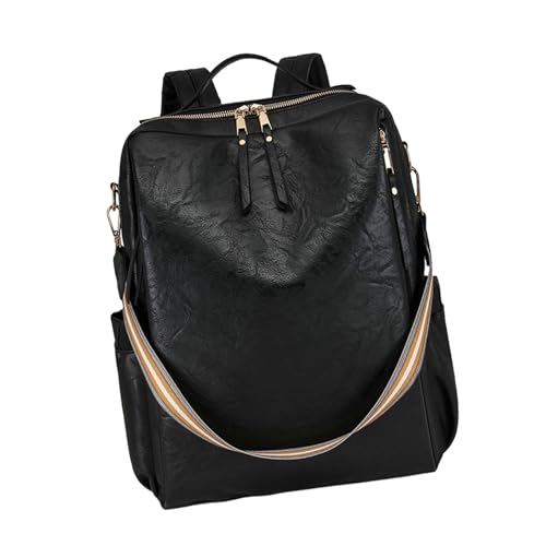 Zkydhbd Praktischer PU Leder Rucksack Für Frauen Bequemer Riemen Und Praktische Schulbeutel Reise Tagespack Alltag Nutzung Pendler Rucksack Frauen von Zkydhbd