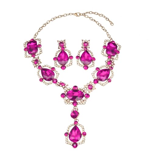 Zkydhbd Raffinierte Kristall Halskette Und Ohrringe Schmuck Set Legierung Halskette Und Ohrring Set Für Mode Stürmerinnen Funkelnde Ohrringe Zkydhbd Raffinierte Kristall Halskette Und Ohrringe Schmuck Set Legierung Halskette Und Ohrring Set Für Mode Stürmerinnen Funkelnde Ohrringe von Zkydhbd