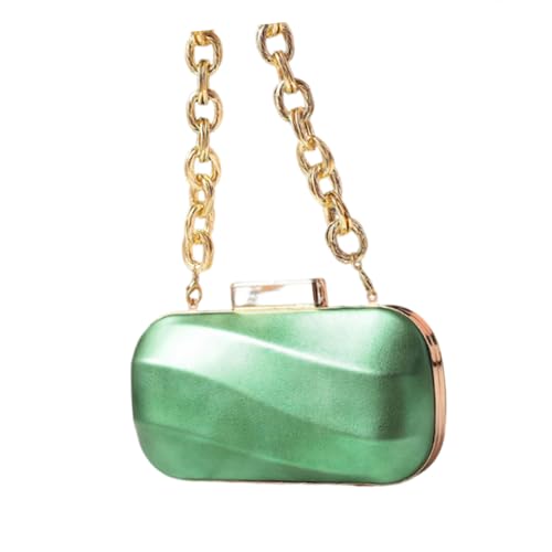 Zkydhbd Raffinierte Schwarze Abend Handtasche Mit Kettengurt PU Umhängetasche Party Crossbody Geldbörse Für Frauen Mädchen Schwarze Kleid Geldbörse von Zkydhbd