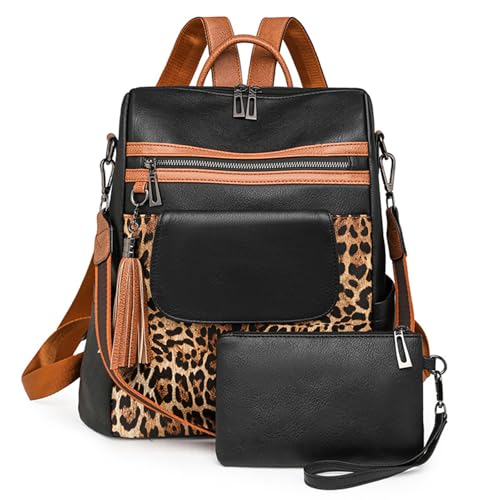 Zkydhbd Retro Rucksack PU Leather Store Books Regenschirm Telefon Laptoplarge Kapazität Für Die Reise Shopping School Große Kapazität Schultasche Der Schultasche Von Schultaschen Für Täglich von Zkydhbd