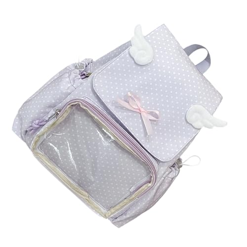 Zkydhbd Rucksäcke Für Schulanime Cosplay Clear Pins Display Rucksacks Daypack Girl Ästhetischer Itabag Rucksack Mit Transparenten Daypack Reisetaschen von Zkydhbd
