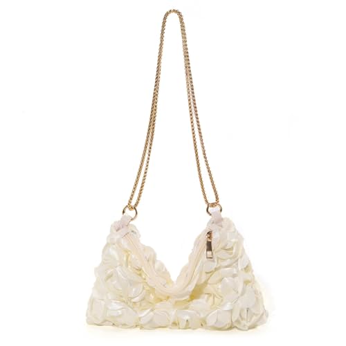 Zkydhbd Satins Abendbeutel Mit Kettengurt Rose Paillettenmupplung Schulter Handtasche Geldbörse Für Frauen Hochzeitsfeiern Hochzeitsfeier Geldbeutel von Zkydhbd