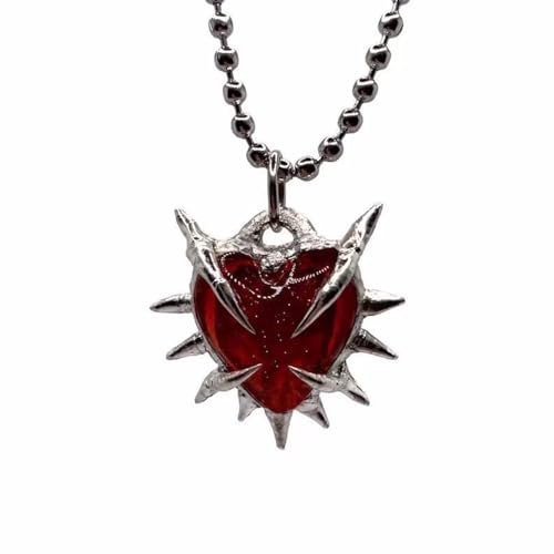 Zkydhbd Schlüsselbeutelkette Für Frauen Mädchen Lieben Geformte Halskette Handgefertigtes Thorn Herzhärke Ein Verstellbares Colarbone Ketten Juwelenöl Tropfen Herz Anhänger von Zkydhbd