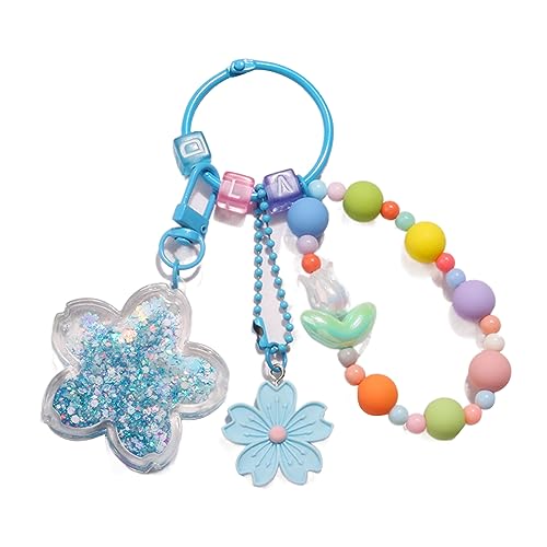 Zkydhbd Schnellsand Blumenschlüsselring Acryl Keychain Rucksack Anhänger Paare Frauen Männer Freund Freund Schmuck Geschenk Sandgefüllte Blumenschlüssel Ringe von Zkydhbd
