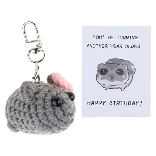 Zkydhbd Schöner Quietschiger Hamster Schlüsselbund Mit Eleganten Designs Robuster Handknochen Wollspielzeug Charme Für Taschen Und Autodekoration Einzigartiger Beutelanhänger von Zkydhbd