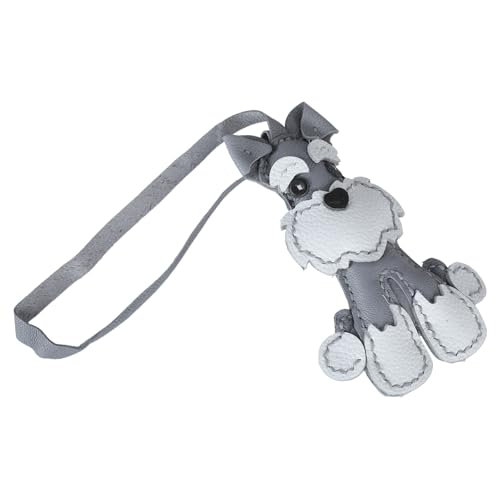 Zkydhbd Schöner Schnauzer Leder Schlüsselhalter Leder Leder Schnauzer Schlüsselbund Charme Handgefertigtes Hundeliebhaber Essentielles Keyring Schmuck Einzigartige Designs Keychain von Zkydhbd