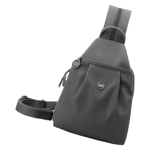 Zkydhbd Slingsbeutel Für Frauen Herren Crossbody Rucksack Schulter Handtasche Brust Tagesschwarz Mit Reißverschlussgurt Für Wandertätigkeit Mit Reißverschlussgurt von Zkydhbd