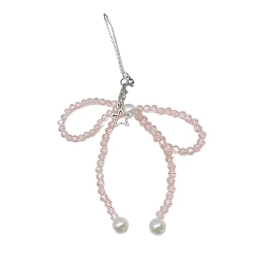 Zkydhbd Sprudeln Kristallperlen Telefon Charme Schöne Bowknot Star Anhänger Keychain Stylish Bag Handtasche Dekoration Für Frauen Mädchen Bag Geldbörse Keychain von Zkydhbd