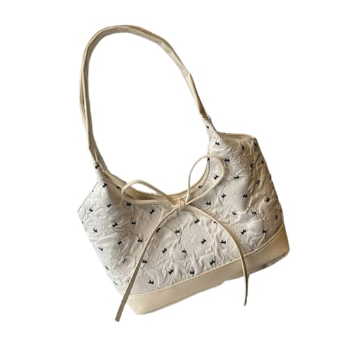 Zkydhbd Stilvolle Bögen Achselbeutel Große Kapazität Falten Design Freizeitpendler Polyester PU ABERMAIL GROSSE Falten Schulter Strukturiert von Zkydhbd