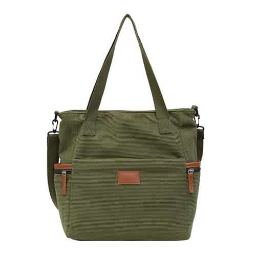Zkydhbd Stilvolle Cord Handtasche Für Frauen Große Kapazität Bequemer Umhängetasche Crossbody Geldbörse Mit Verstellbarem Gurt Stilvolle Arbeitstasche von Zkydhbd
