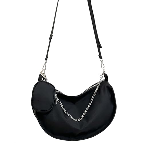Zkydhbd Stilvolle Einzelschulter Knödel Taschen Nylon Crossbody Geldbörse Satchel Achselstaschen Für Den Täglichen Gebrauch Und Reisen Unisex Casual Bag von Zkydhbd