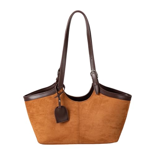 Zkydhbd Stilvolle Große Kapazität Undrearmem Handtasche Weiche Pu Suedes Textur Leichte Umhängetasche Praktisches Büro Essentielles Modisches Lässiges Undrearmischer Tasche von Zkydhbd