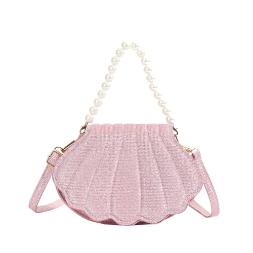 Zkydhbd Stilvolle Muschelformhandtasche Für Frauen Und Mädchen PU Leder Umhängetasche Gleichmäßige Handtasche Taschen Crossbody Bags Party Handtasche von Zkydhbd