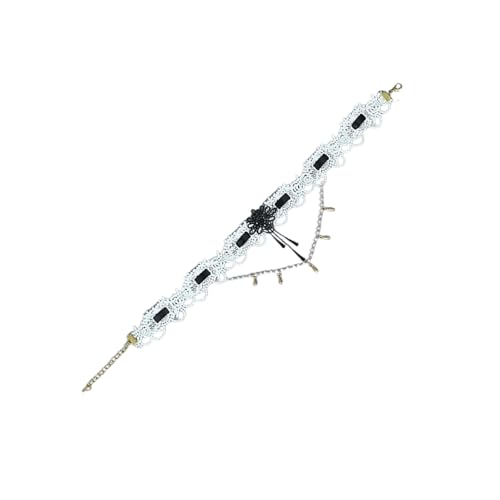 Zkydhbd Stilvolle Spitze Kurzes Halskette Jugendliche Mode Accessoire Date Schmuck Perfekt Für Mädchen Sorgt Für Haltbarkeit Und Komfortable Modische Spitzenschmuck von Zkydhbd