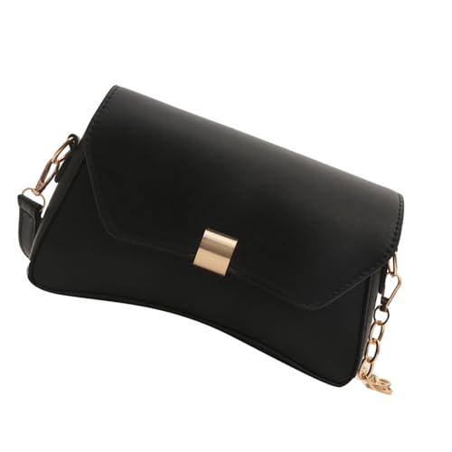 Zkydhbd Stilvolle Umhängetasche Für Frau Kette Crossbody PU Leder Achselhöhle Mode Handtasche Mit Stilvoller Schulter Für Frauen Mode Achselkette Handtasche Crossbody Pendeln von Zkydhbd