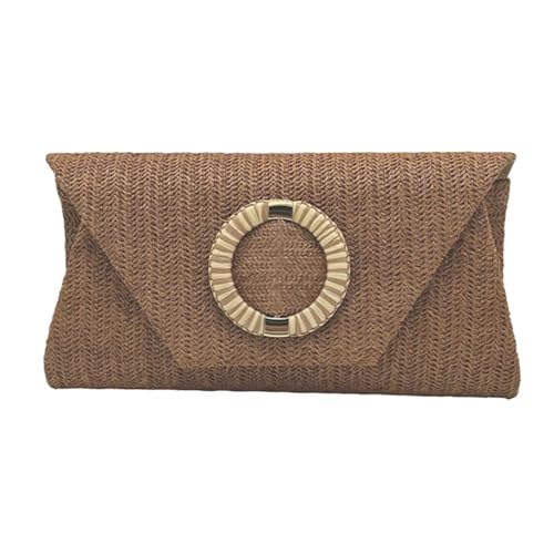 Zkydhbd Strohklumpen Handtaschen Für Frauen Mädchen Abend Clutches Geldbeutel Handtasche Schulter Crossbody Summers Beach Bag Clutch Tasche Für Frauen von Zkydhbd