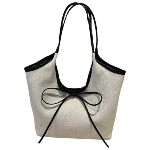 Zkydhbd Stylische Große Kapazität PU Leder Umhängetasche Mit Bögen Dekoration Satchel Unterarm Für Pendeln Und Lässige Reisen Jeden Tag Unerlässlich von Zkydhbd