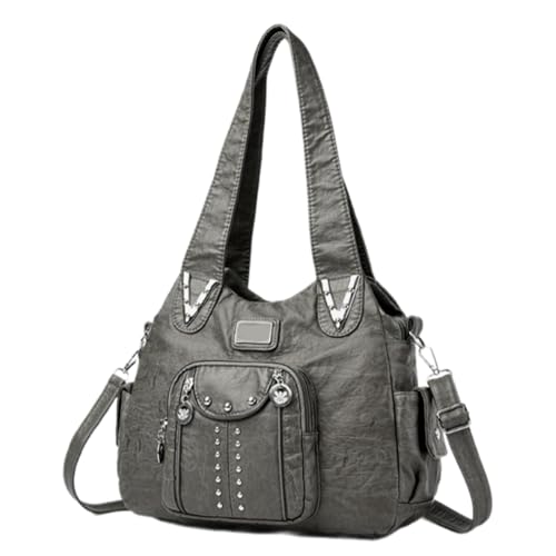 Zkydhbd Stylish Casual Aberarm Bag PU Leder Umhängetaschen Funktionale Handtasche Großer Kapazität Verstellbarer Riemen Für Tägliche Verwendung Modetasche von Zkydhbd