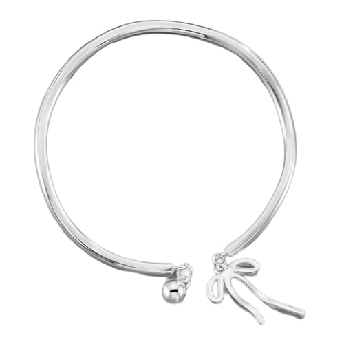 Zkydhbd Stylish Charm Cuff Armband Bowknot Anhänger Handchain Verstellbares Armband Mobius Band Handchain Geschenk Für Ihren Silbernen Legierungsschmuck von Zkydhbd