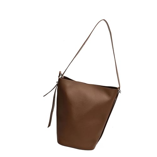 Zkydhbd Stylish Damen Averarm Bag PU Leder Bucket Tasche Schulter Party Satchel Handtasche Geeignet Für Verschiedene Outfits Trendy Student von Zkydhbd