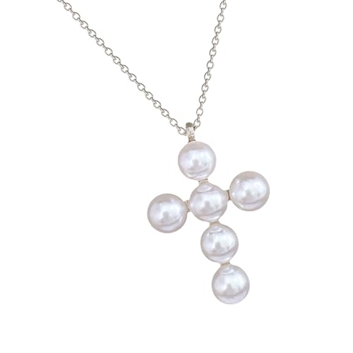Zkydhbd Stylish Halskette Anhänger Unisex Legierung Textur Halsschmuck Charme Für Modeliebhaber Nachahmung Perlen Schmuck Vorhanden von Zkydhbd