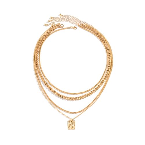 Zkydhbd Stylish Unisex Multilayer Halskette Einzigartige Geometrische Anhänger Halskette Mehrschichthalterkette Für Mode Enthusiasten Trendy Herren Accessoire von Zkydhbd