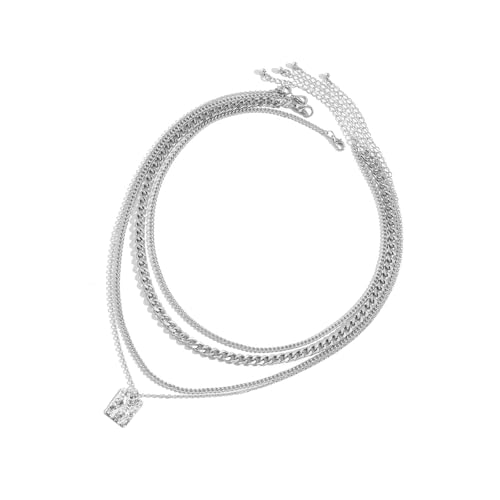 Zkydhbd Stylish Unisex Multilayer Halskette Einzigartige Geometrische Anhänger Halskette Mehrschichthalterkette Für Mode Enthusiasten Trendy Herren Accessoire von Zkydhbd