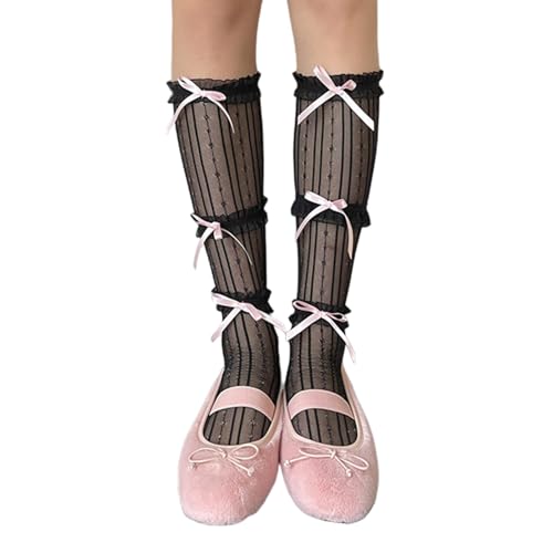 Zkydhbd Süße Socken Knie Hohe Socken Modestrümpfe Mit Mittlerer Röhre Elastizität Legwear Nylon Textur Für Mode Enthusiasten Kalb Länge Strümpfe von Zkydhbd