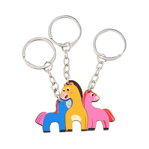 Zkydhbd Süße Tierschlüsselkainer Niedliche Bag Anhänger Set Family Schlüsselschüsse Set Legierung Familienmitglieder Stilvolle Keyrings Set Set von Zkydhbd
