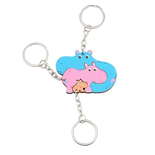 Zkydhbd Süße Tierschlüsselkainer Niedliche Bag Anhänger Set Family Schlüsselschüsse Set Legierung Familienmitglieder Stilvolle Keyrings Set Set von Zkydhbd