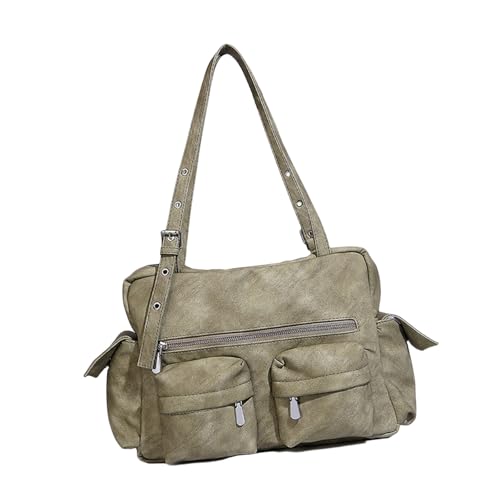 Zkydhbd Tragbare Frauenbeutel Für Winter Große Kapazität Umhängetaschen PU Leder Achselstasche Pendeln Handtasche Achselstasche von Zkydhbd