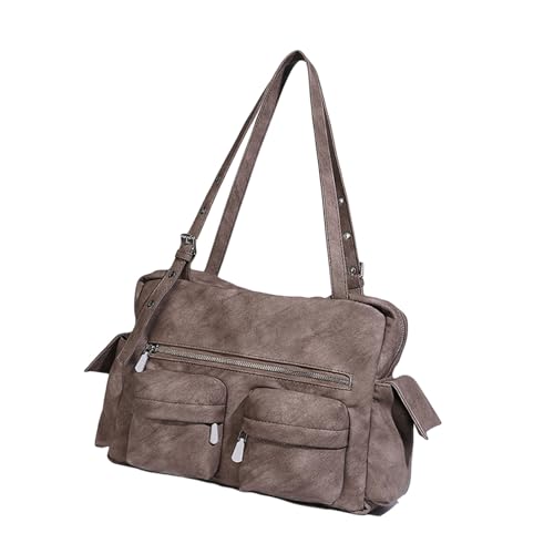 Zkydhbd Tragbare Frauenbeutel Für Winter Große Kapazität Umhängetaschen PU Leder Achselstasche Pendeln Handtasche Achselstasche von Zkydhbd