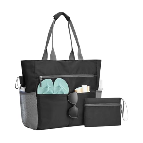Zkydhbd Tragbarer Strand Carryall Mit Sandsicherem Abschnitt Und Mit Einer Starken Polyester Geräumigen Handtasche Für Schwimmbad Verwenden Verwenden Sie Familiengröße Strandtasche von Zkydhbd