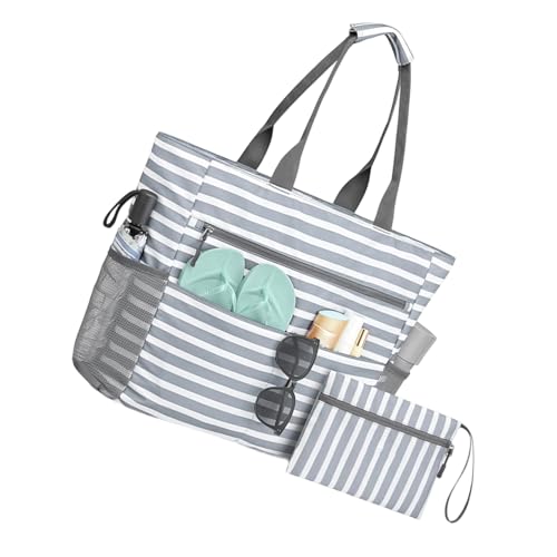 Zkydhbd Tragbarer Strand Carryall Mit Sandsicherem Abschnitt Und Mit Einer Starken Polyester Geräumigen Handtasche Für Schwimmbad Verwenden Verwenden Sie Familiengröße Strandtasche von Zkydhbd