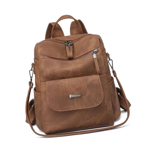 Zkydhbd Trendy Damen PU Leder Rucksack Geldbeutel Mit Reichlich Speicherplatz Für Studenten Professionelle Oder Reisende Ladies Leder Rucksack Geeignet von Zkydhbd