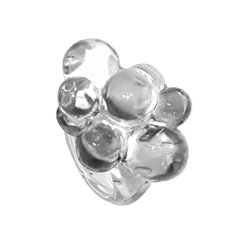 Zkydhbd Übertriebene Acrylringe Mit Perlendating Schmuck Acryltextur Perfekt Zum Hinzufügen Eines Farbtons Für Jeden Outfit Bequeme Ringe von Zkydhbd