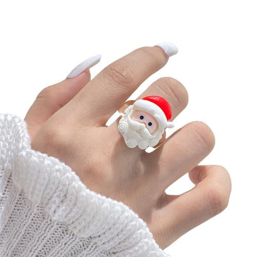Zkydhbd Unanpassbare Ringe Weihnachten Cartoon Rings School Event Schmuck Perfekt Für Kinder Und Teenager Die Urlaubsbehörde Für Urlaubsschmuck Lieben von Zkydhbd
