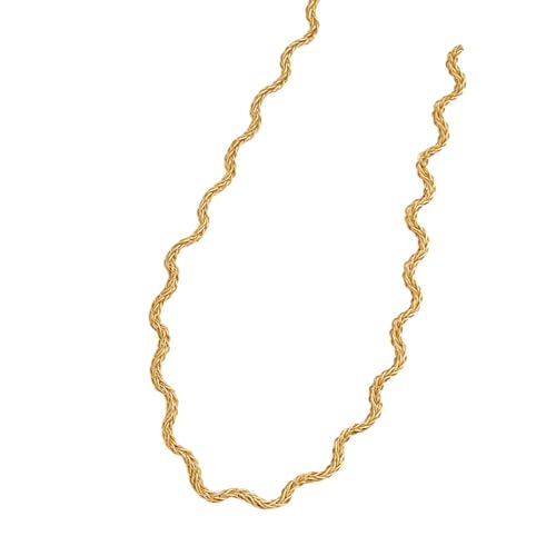 Zkydhbd Unisex Modernes Kettenglied Armband Sturdes Titaniumstahl Konstruktion Einstellbare Länge Wasserfeste Konstruktionen Titanien Stahl Minimalistische Halskette von Zkydhbd