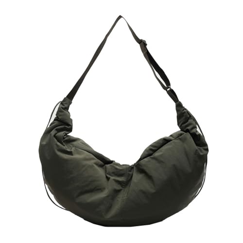 Zkydhbd Unisex Umhängetasche Mit Einzigartigen Falten Detail Crossbody Taschen Nylon Satchel Geldbörse Für Profis Und Studenten Plissierte Umhängetasche von Zkydhbd