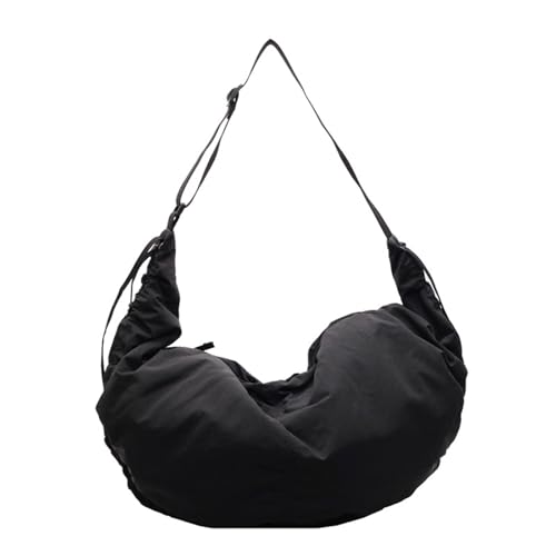 Zkydhbd Unisex Umhängetasche Mit Einzigartigen Falten Detail Crossbody Taschen Nylon Satchel Geldbörse Für Profis Und Studenten Plissierte Umhängetasche von Zkydhbd