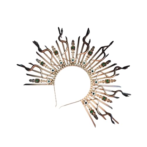 Zkydhbd Verstellbare Schlangenkopfkronen Kronen Accessoire Für Frauen Die Sich Perfekt Einen Hauch Von Mythischem Charme Alle Styles Outfits Carnival Kostümzubehör Verleihen von Zkydhbd