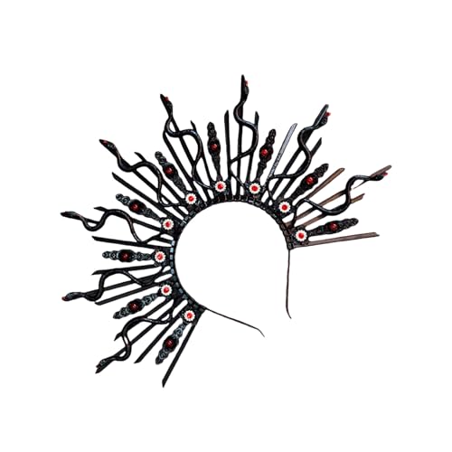 Zkydhbd Verstellbare Schlangenkopfkronen Kronen Accessoire Für Frauen Die Sich Perfekt Einen Hauch Von Mythischem Charme Alle Styles Outfits Carnival Kostümzubehör Verleihen von Zkydhbd