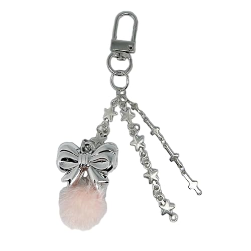 Zkydhbd Vintage Bowknot Keychain Plüsch Hair Stern Anhänger Key Chain Mode Bögen Schlüsselring Origination Für Telefone Tasten Bogenknoten Schlüsselbund von Zkydhbd