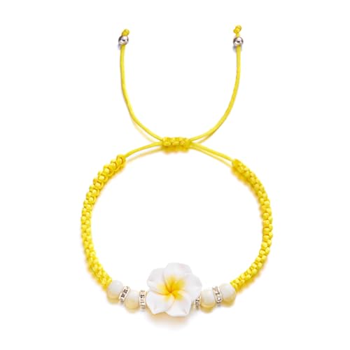 Zkydhbd Weicher Ton Gewebtes Armband Mit Farbenfrohen Blumen Charme Handgefertigt Geflochten von Zkydhbd
